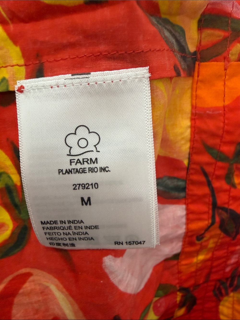 Farm Rio Anthropologie Floral Red Tiered Midi Skirt Size Medium Brand New W/Tags - Picture 10 of 11